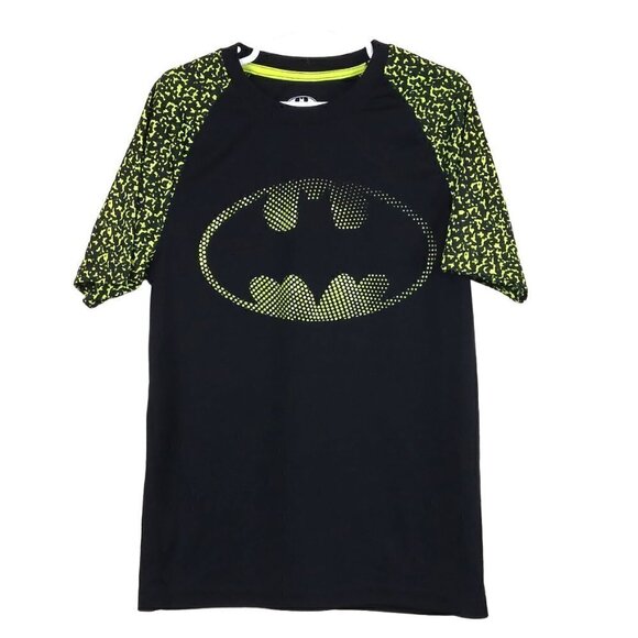 DC Comic | Batman Tee Shirt Neon | Size M (8) Kids - Picture 1 of 4